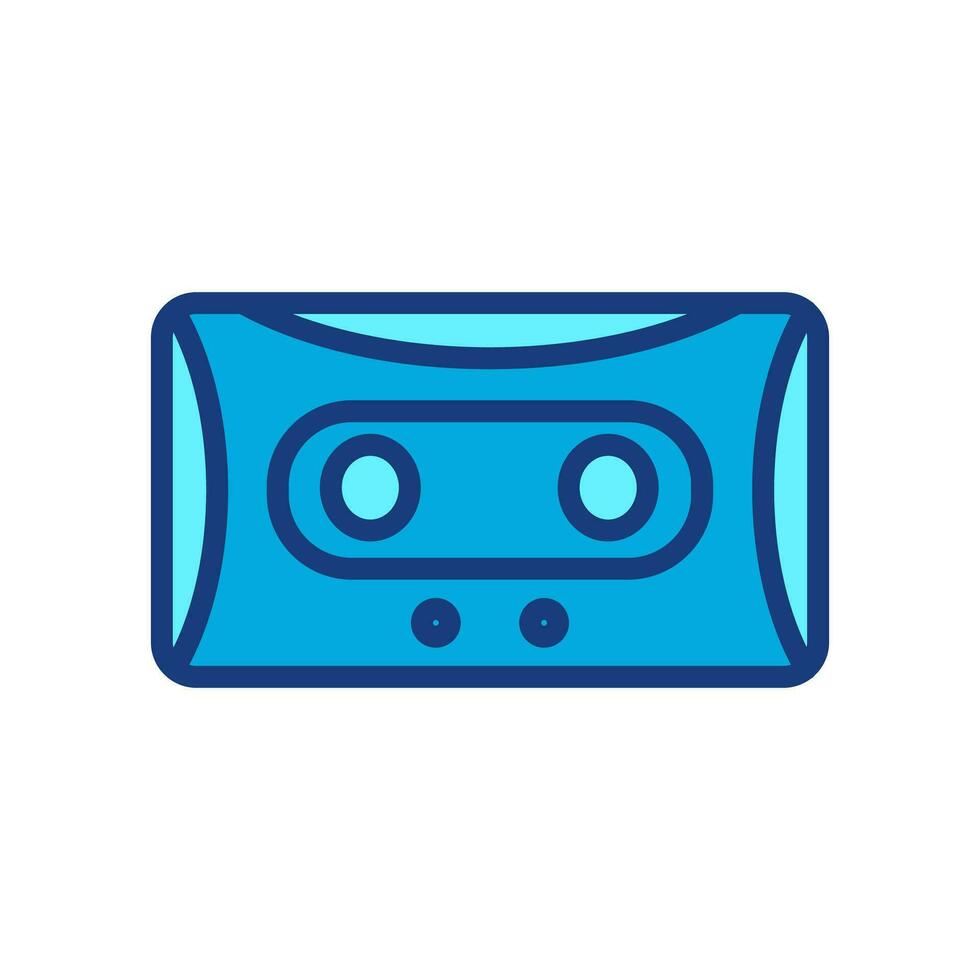 retro music cassette isolated icon vector