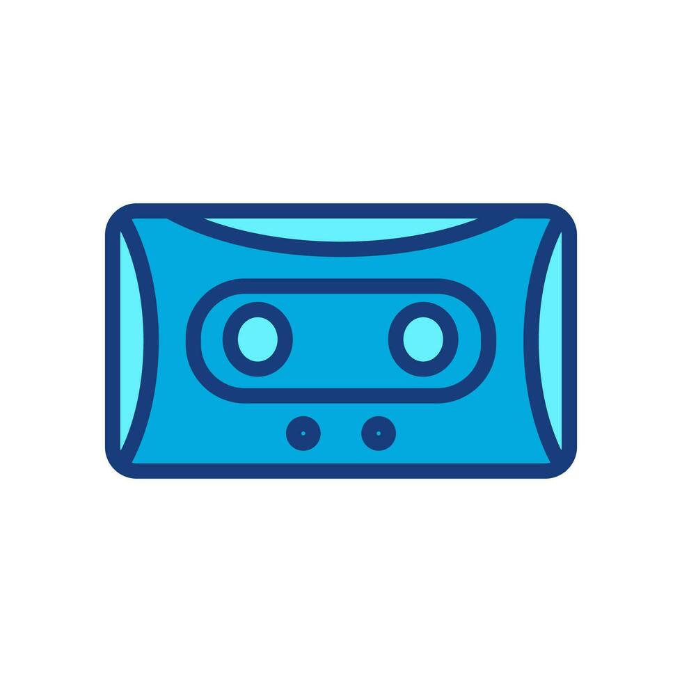 retro music cassette isolated icon vector