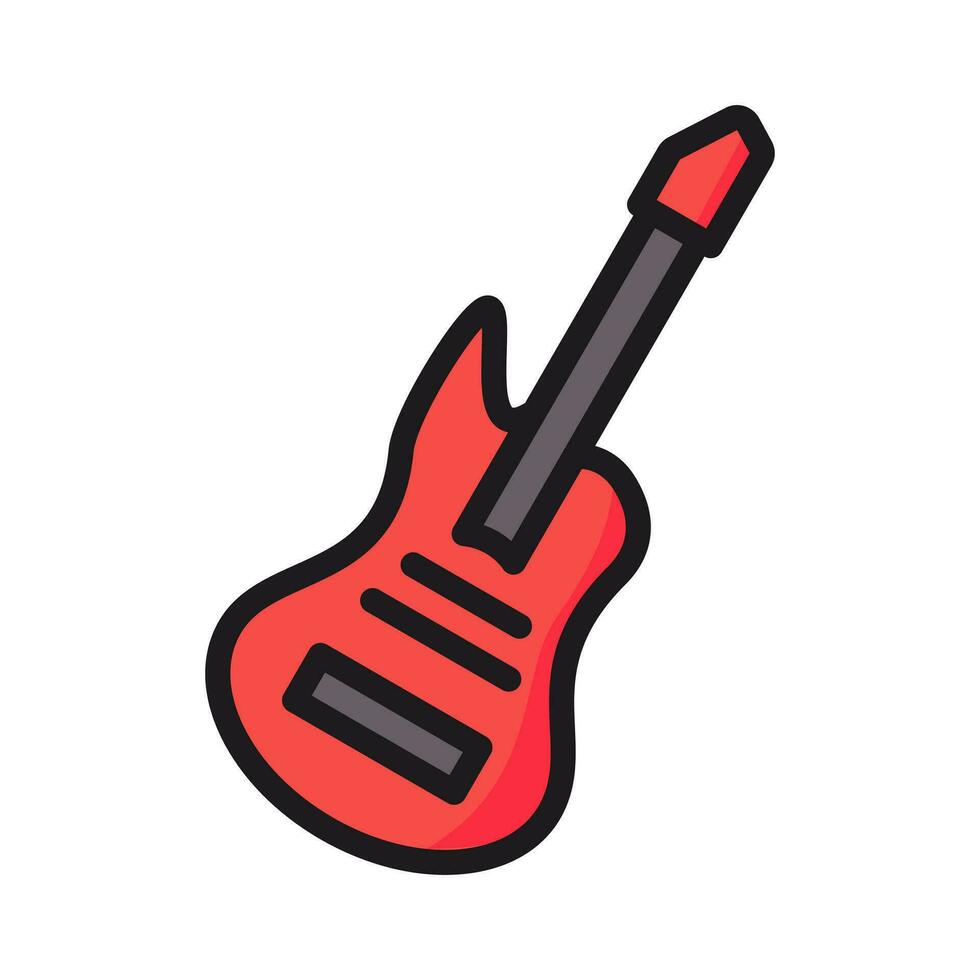 Guitar vector icon, musical symbol. Simple, flat design for web or mobile app