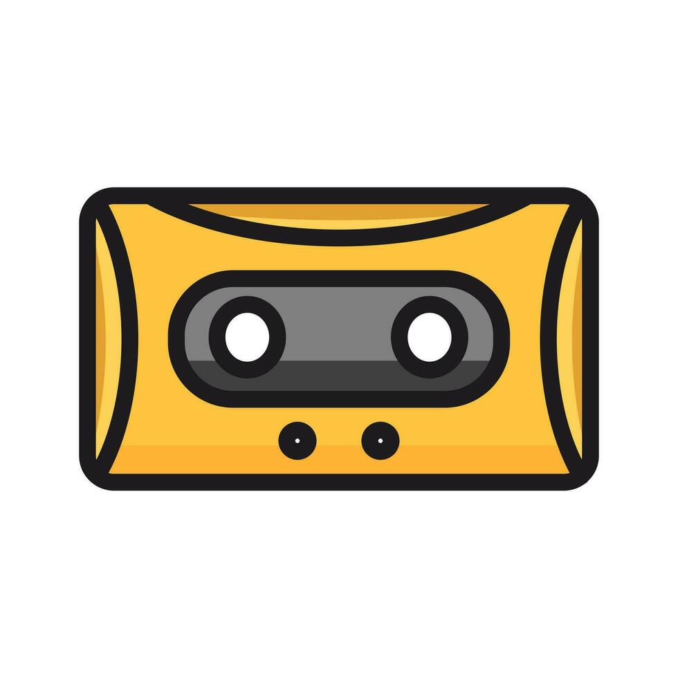 retro music cassette isolated icon vector