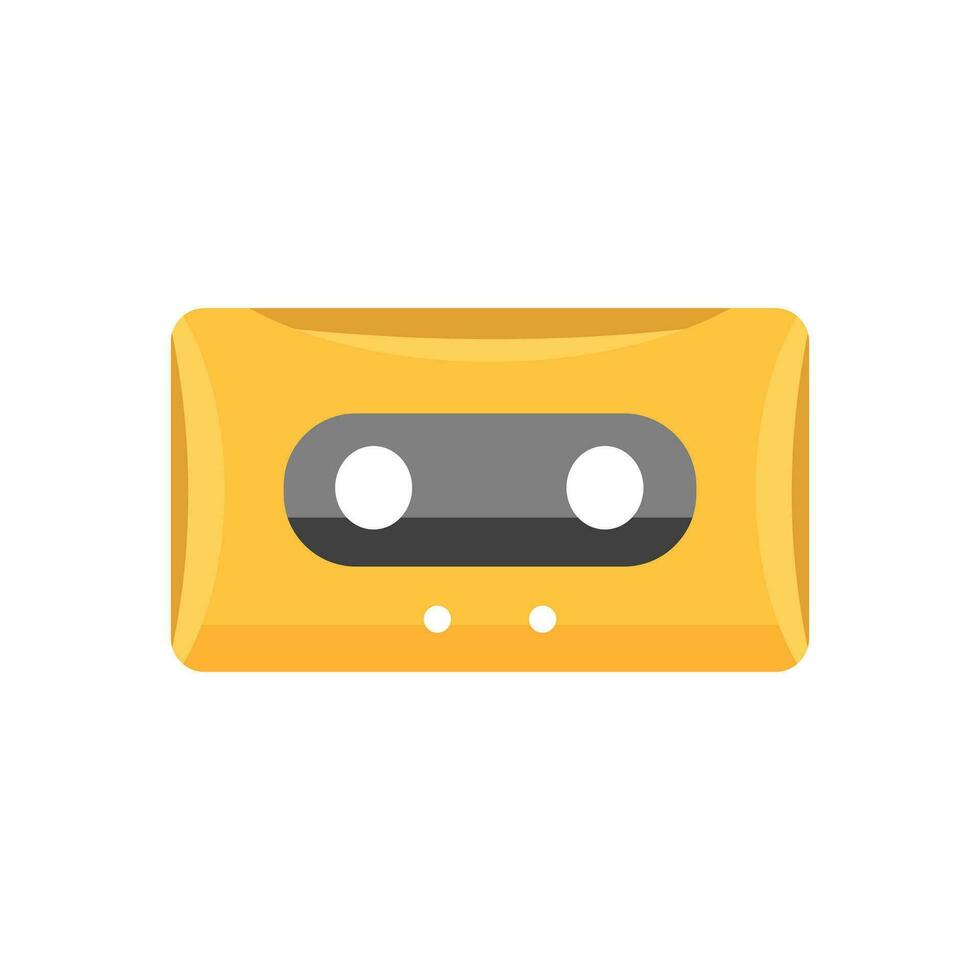 retro música casete aislado icono vector