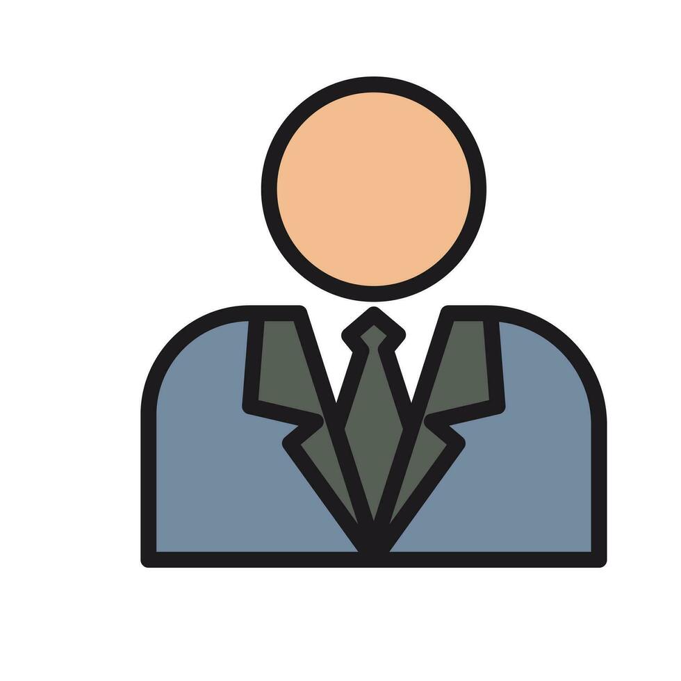 Businessman icon. Man in tie. Occupation concept. Can be used for topics like top management, banking, finance, investment vector