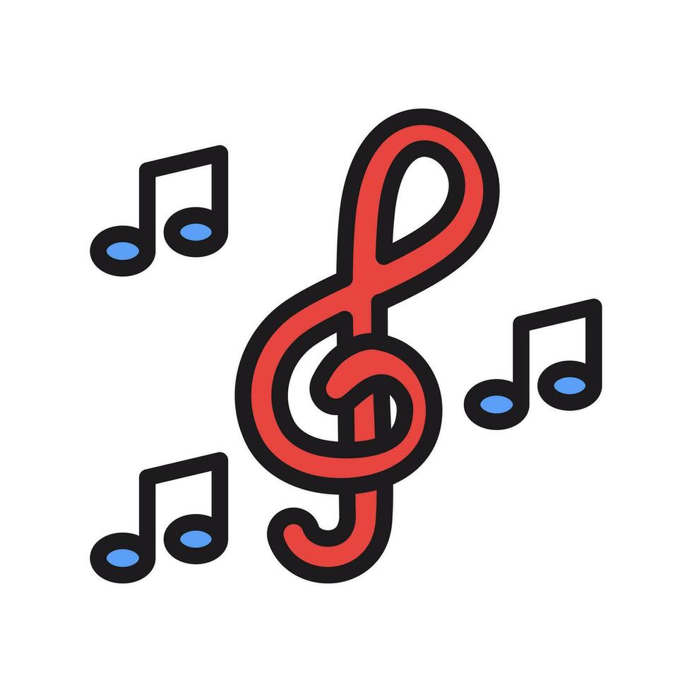 Music icon vector, note symbol. Simple, flat design for web or mobile app vector