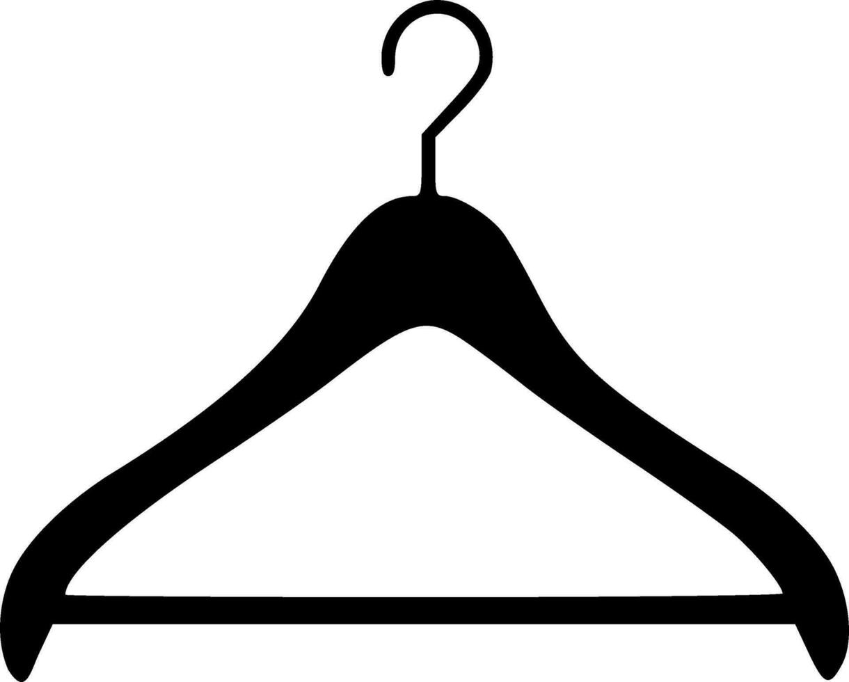 Cloth hanger black transparent vector illustration 25902124 Vector Art