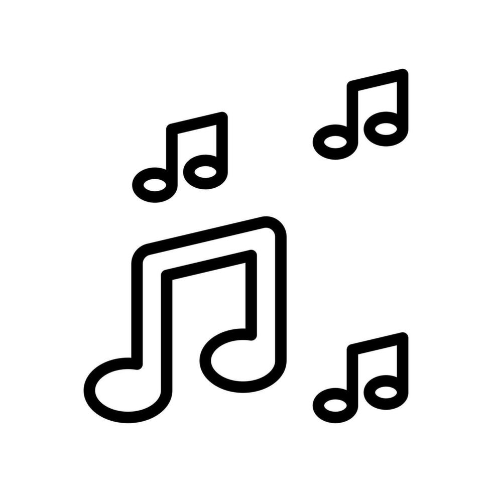 Music icon vector, note symbol. Simple, flat design for web or mobile app vector