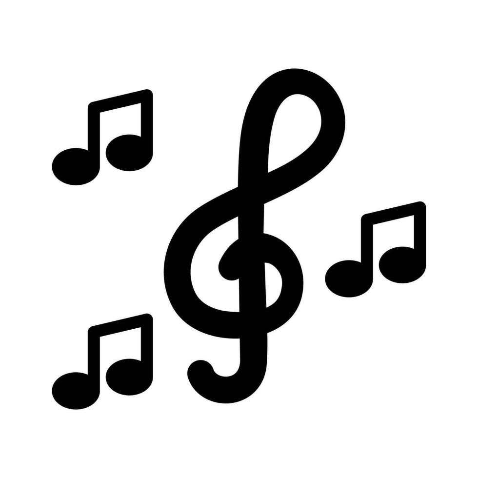 Music icon vector, note symbol. Simple, flat design for web or mobile app vector