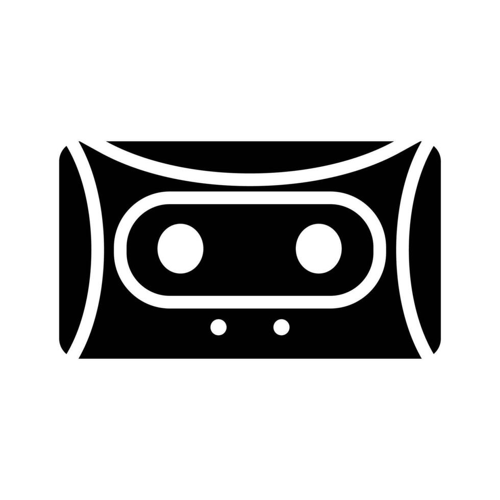 retro music cassette isolated icon vector