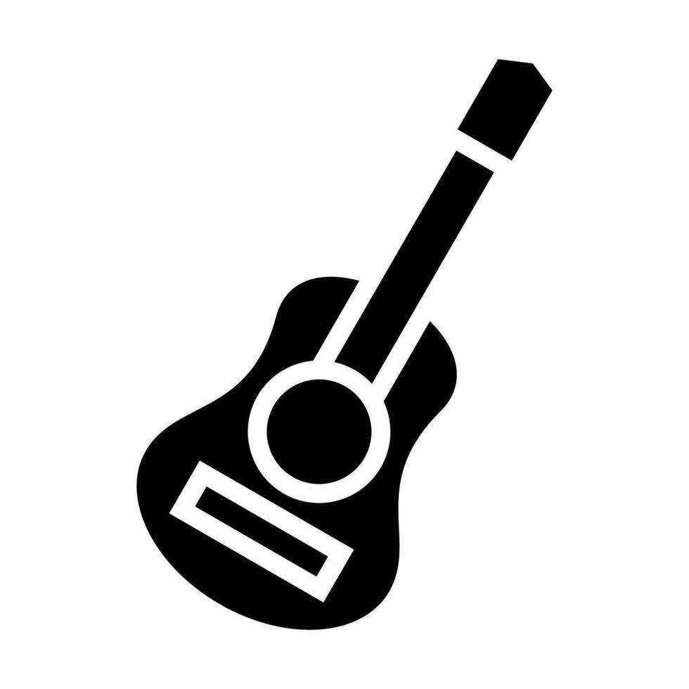 Guitar vector icon, musical symbol. Simple, flat design for web or mobile app