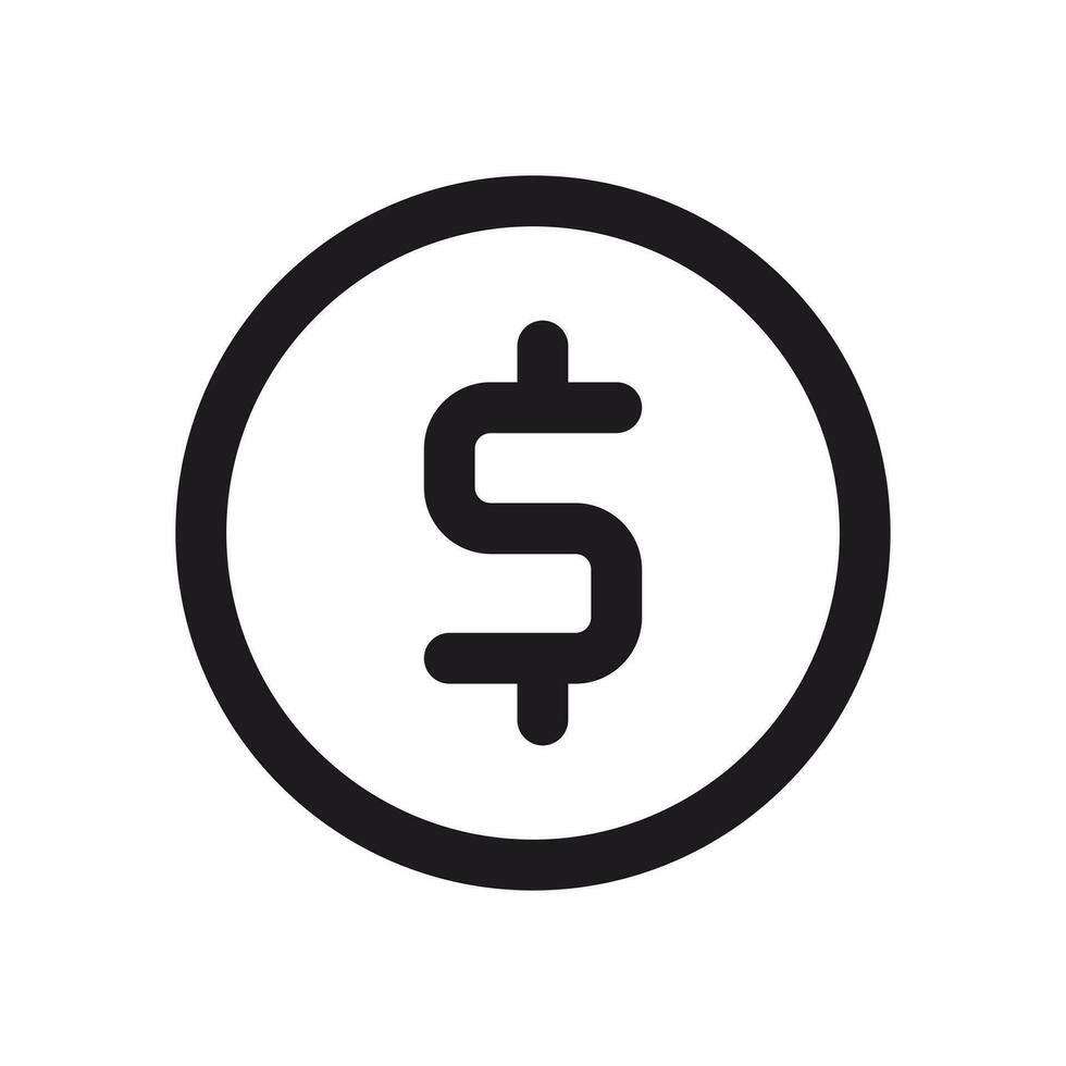 dollar sign icon vector