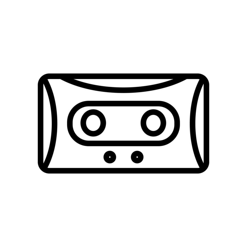 retro music cassette isolated icon vector