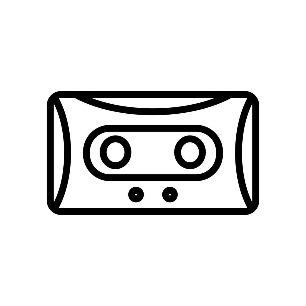 retro música casete aislado icono vector