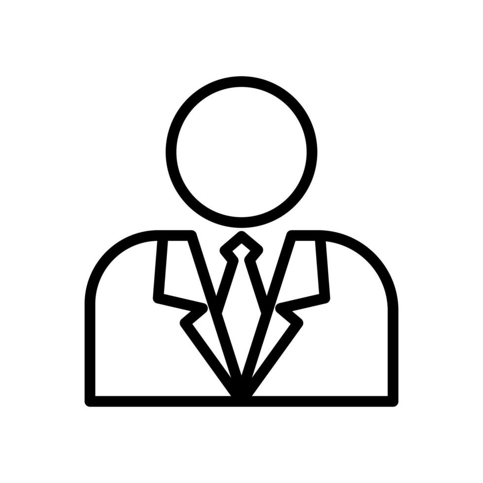 Businessman icon. Man in tie. Occupation concept. Can be used for topics like top management, banking, finance, investment vector