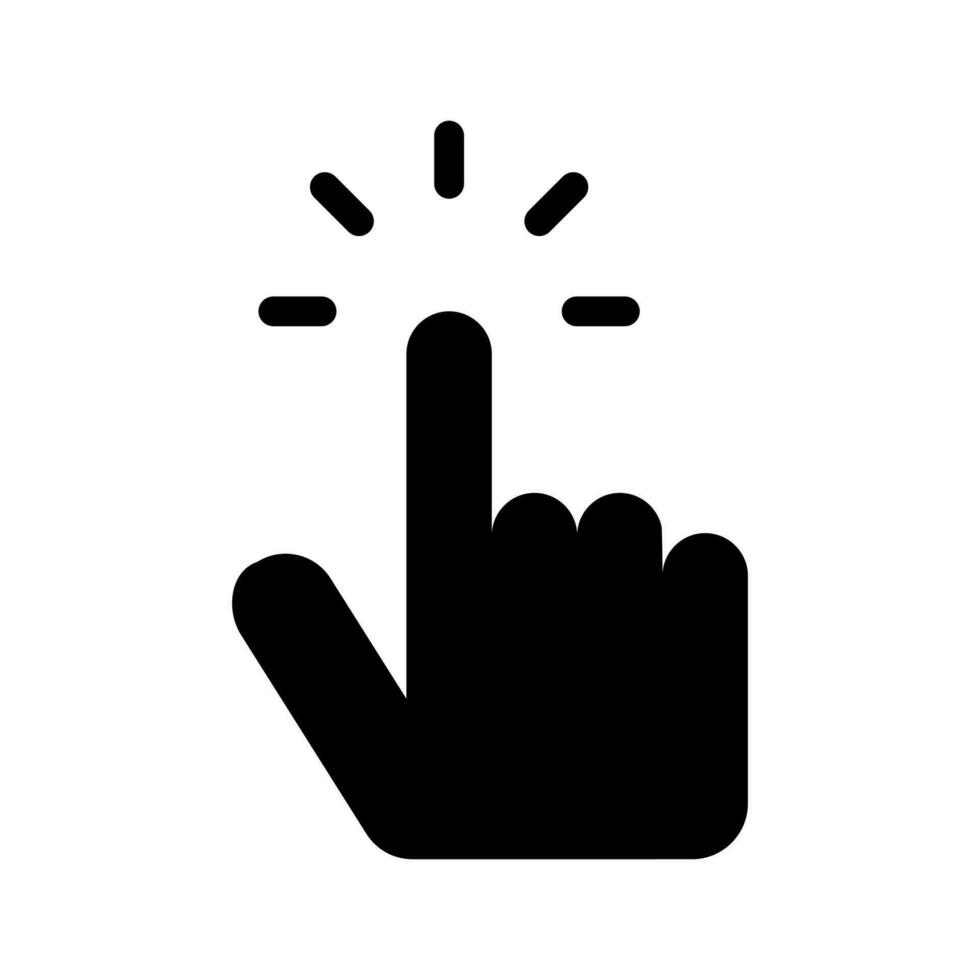 vector icono hacer clic, toque símbolo. simple, plano diseño para web o móvil aplicaciones