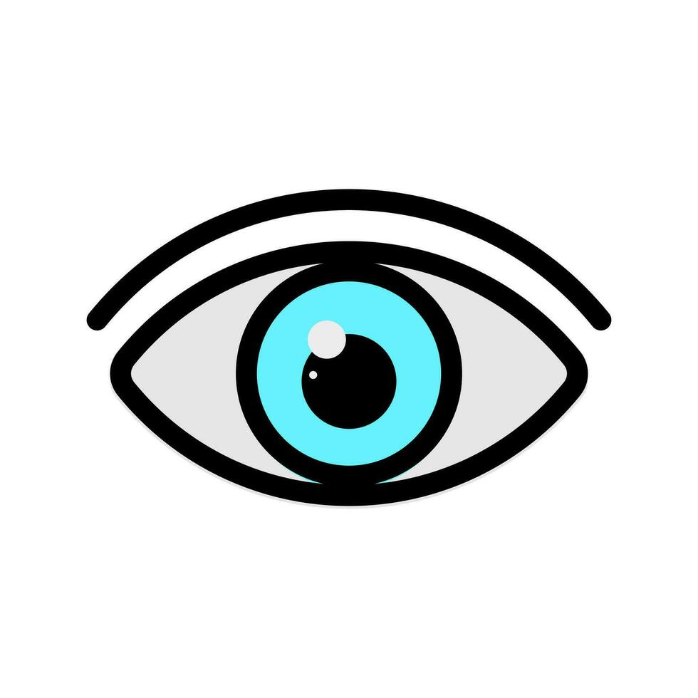 Flat eye icon sign. vector illustration isolated on white background