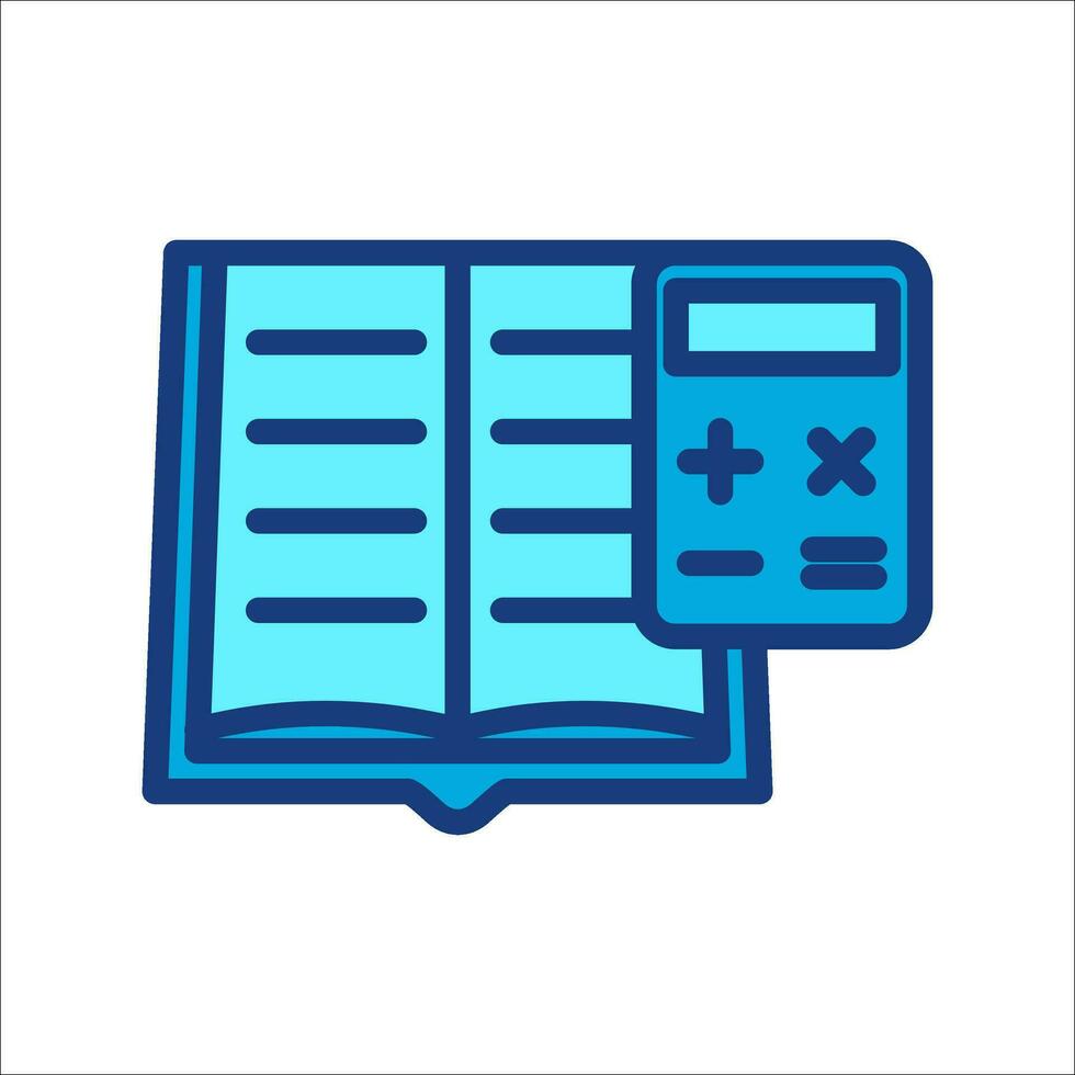 Accountant, Accounting and Budget or Banking book icon. isolated with white background vector