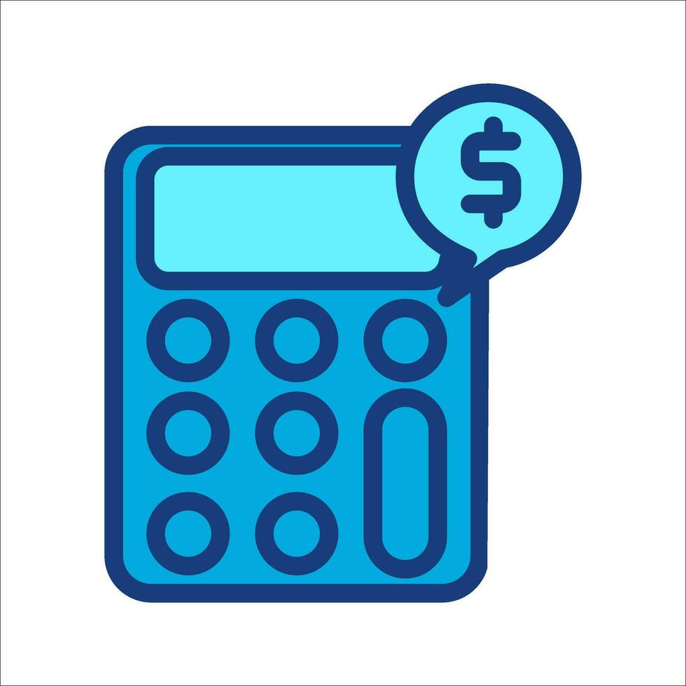 calculadora icono vector. ahorros, finanzas firmar aislado en blanco, economía concepto, de moda plano estilo para gráfico diseño, web sitio vector