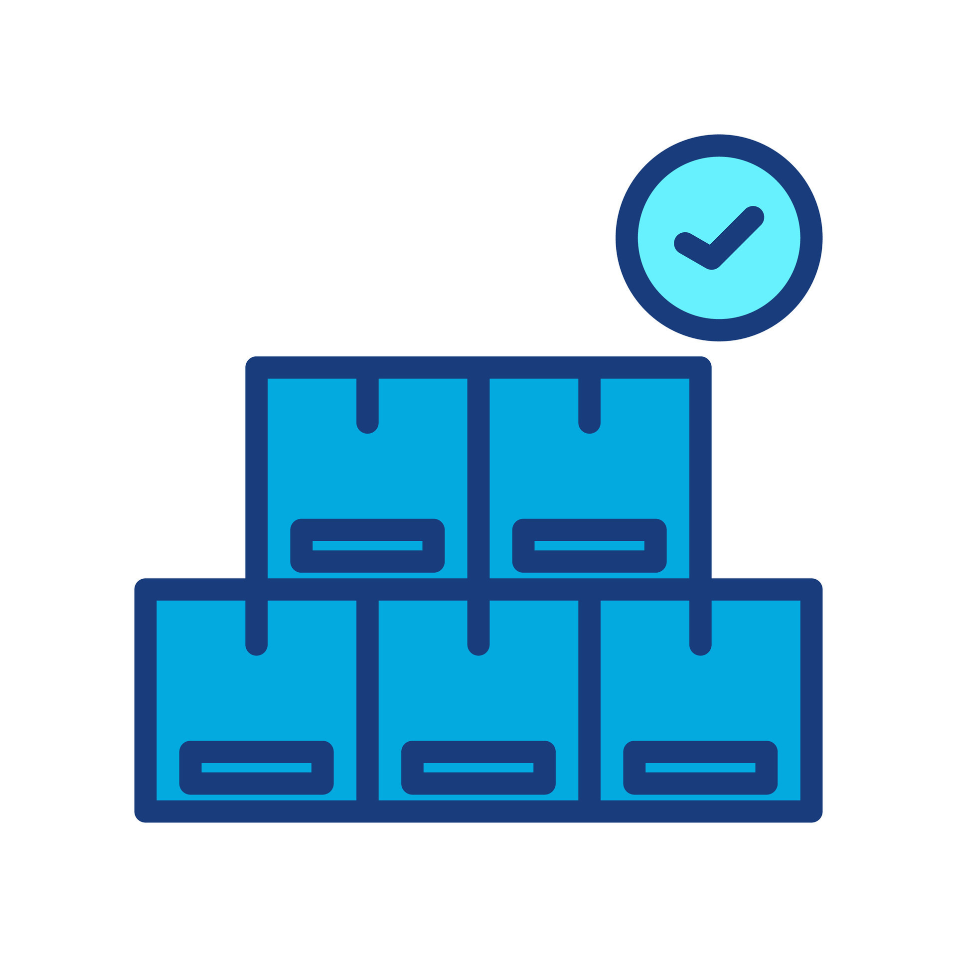 Inventory Control icon. Monochrome simple Business Management icon for
