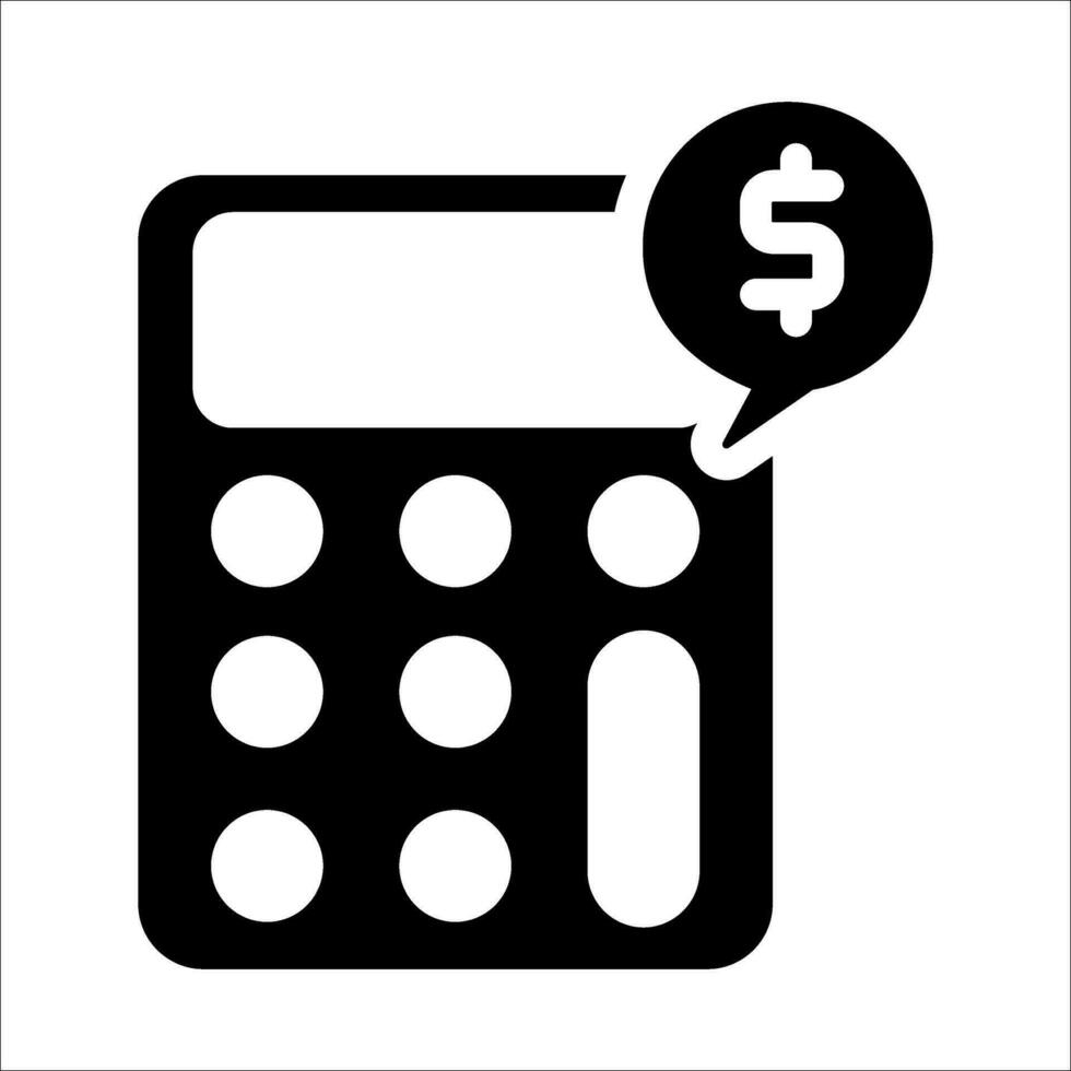 Calculator icon vector. Savings, finances sign isolated on white, economy concept, Trendy Flat style for graphic design, Web site vector