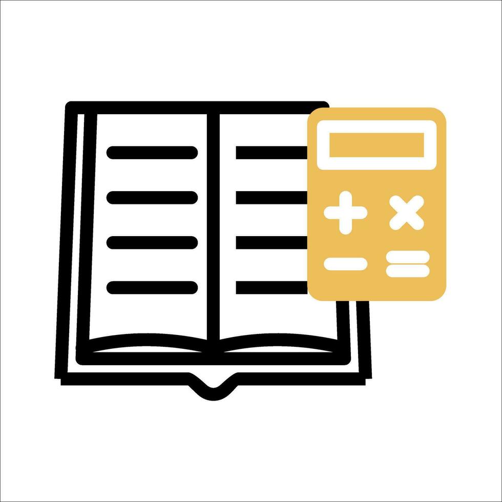 Accountant, Accounting and Budget or Banking book icon. isolated with white background vector