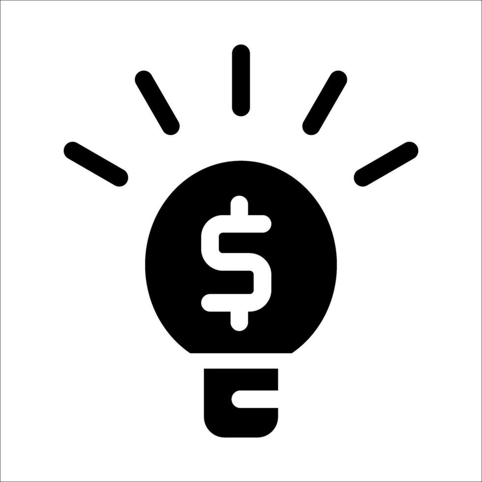 Light bulb line business idea icon vector, isolated on white background. Idea sign, solution, thinking concept. Lighting Electric light.  Trendy Flat Style for graphic design, website, UI. vector