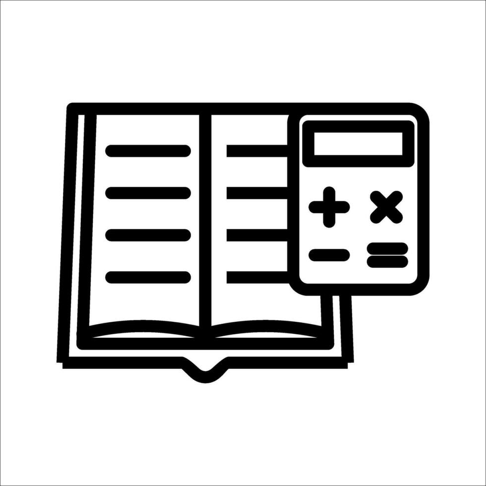 Accountant, Accounting and Budget or Banking book icon. isolated with white background vector