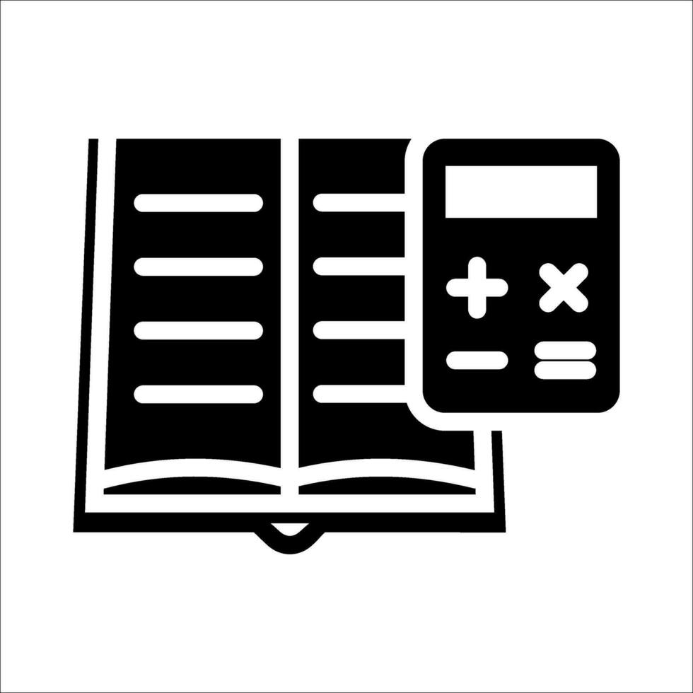 Accountant, Accounting and Budget or Banking book icon. isolated with white background vector