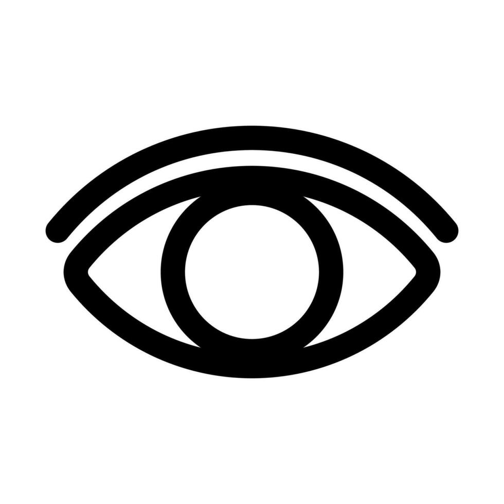 Flat eye icon sign. vector illustration isolated on white background