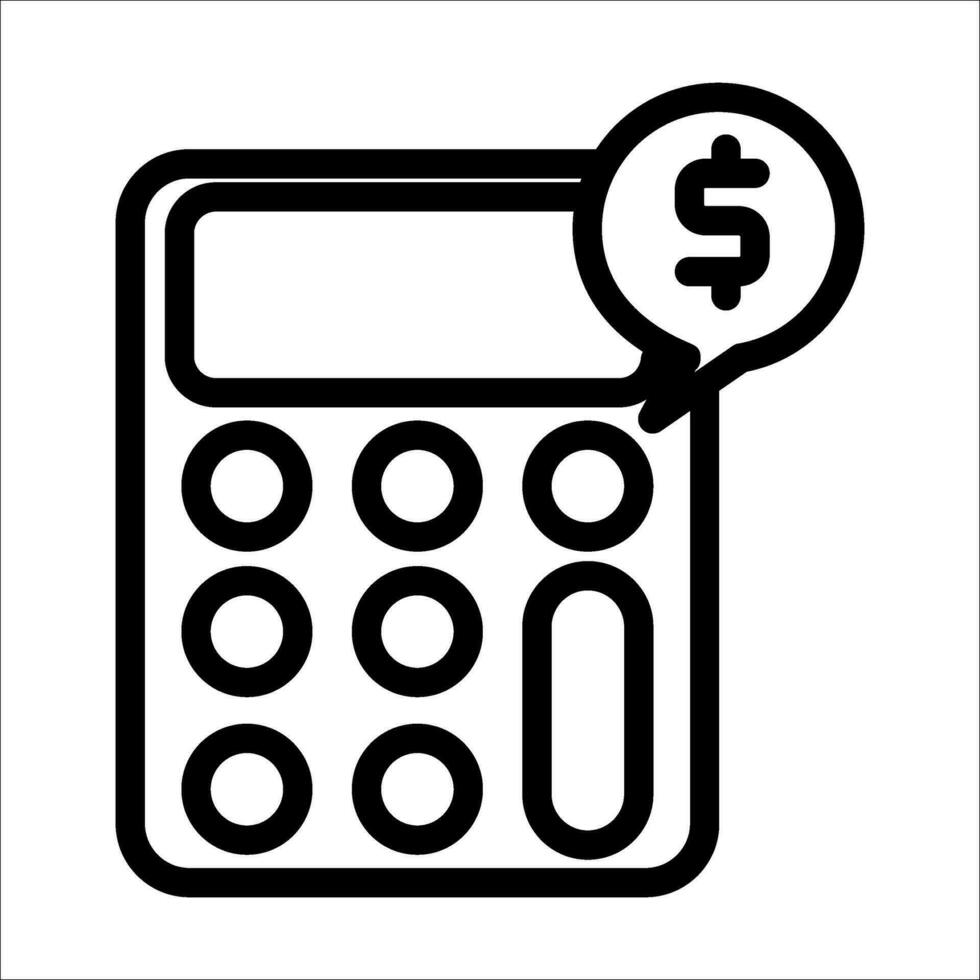 Calculator icon vector. Savings, finances sign isolated on white, economy concept, Trendy Flat style for graphic design, Web site vector