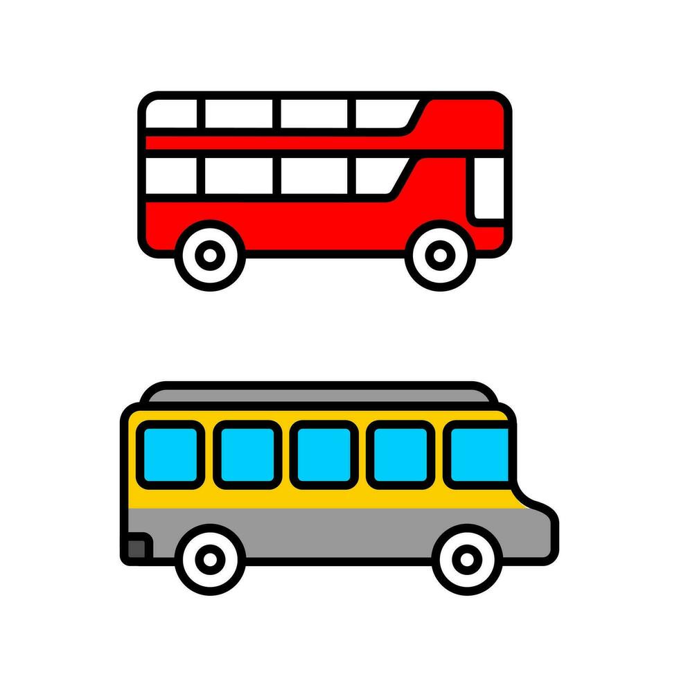 Bus icon. Vector color illustration