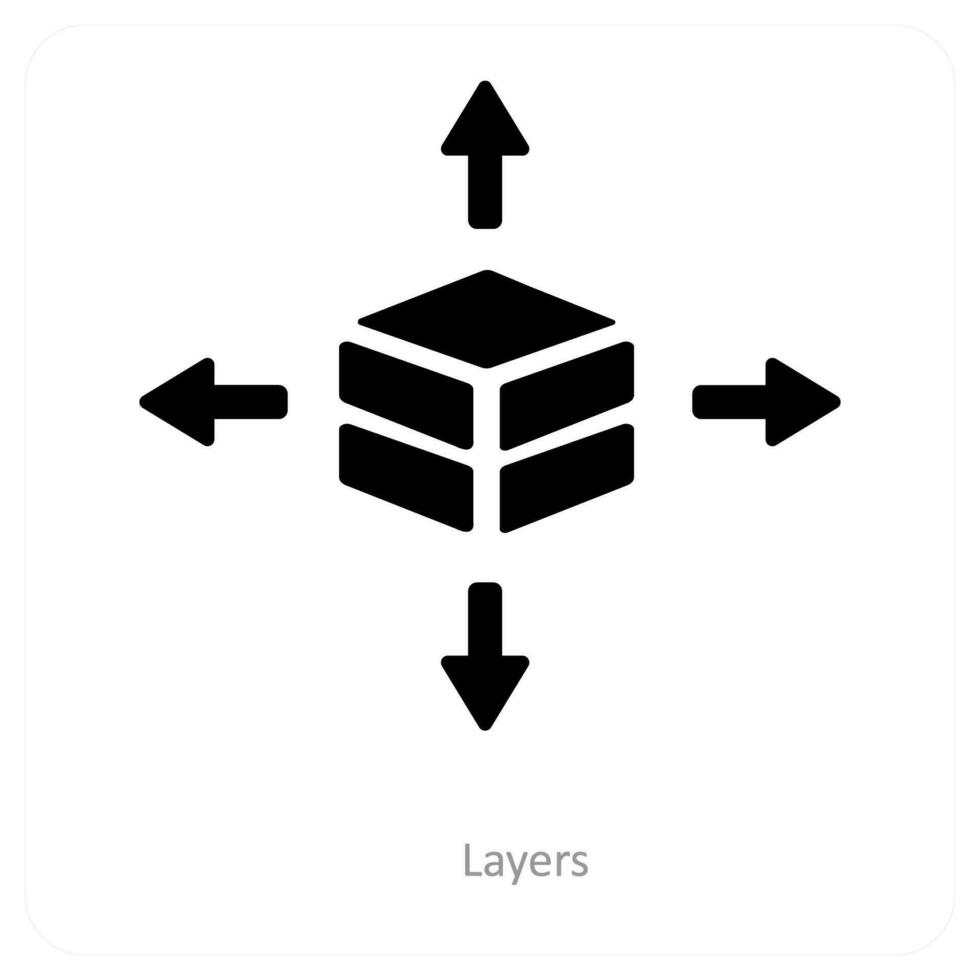 layers and stack icon concept vector