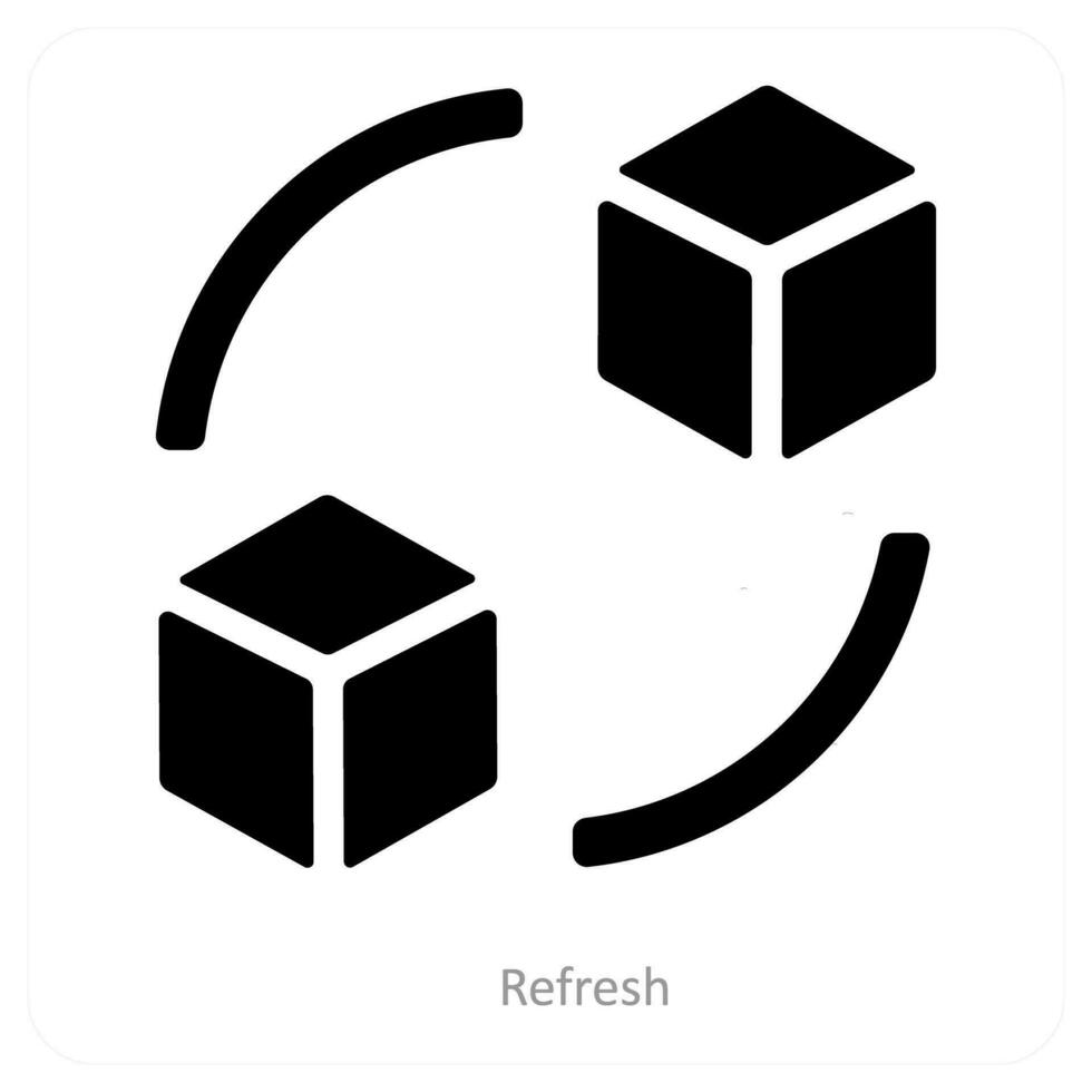 refresh and data icon concept vector