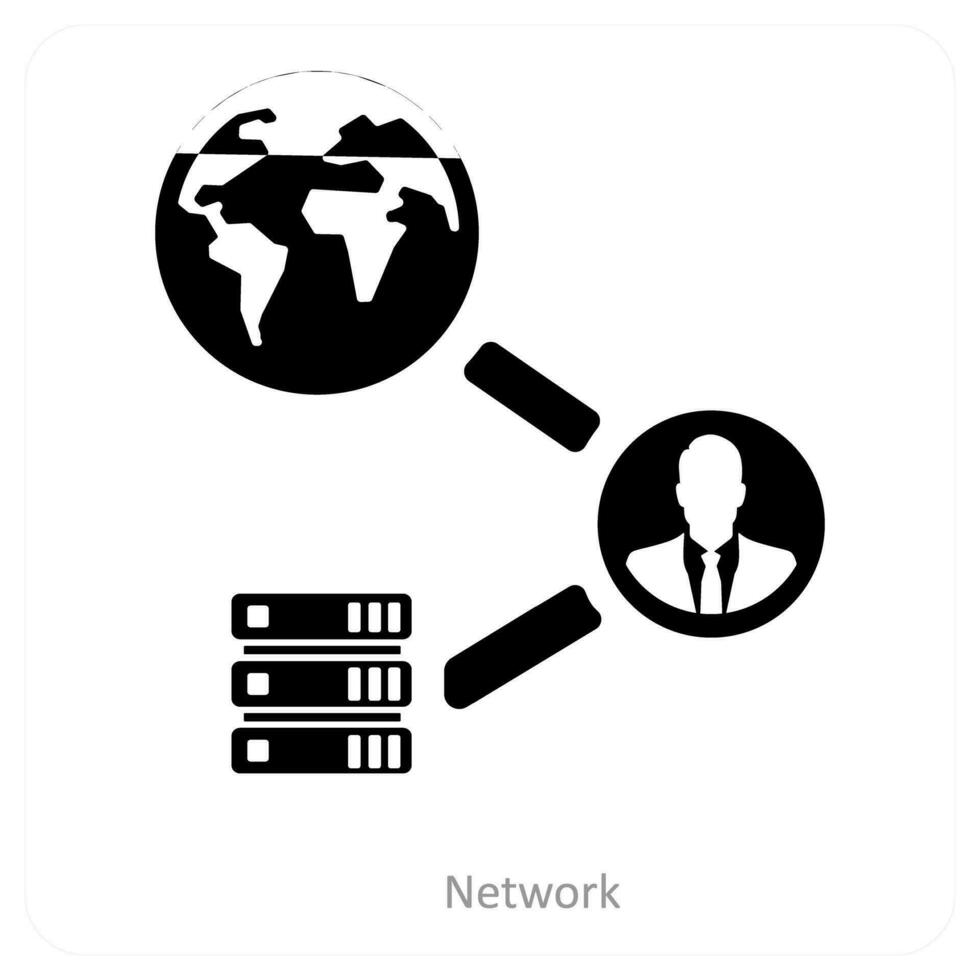 network and connection data icon concept vector