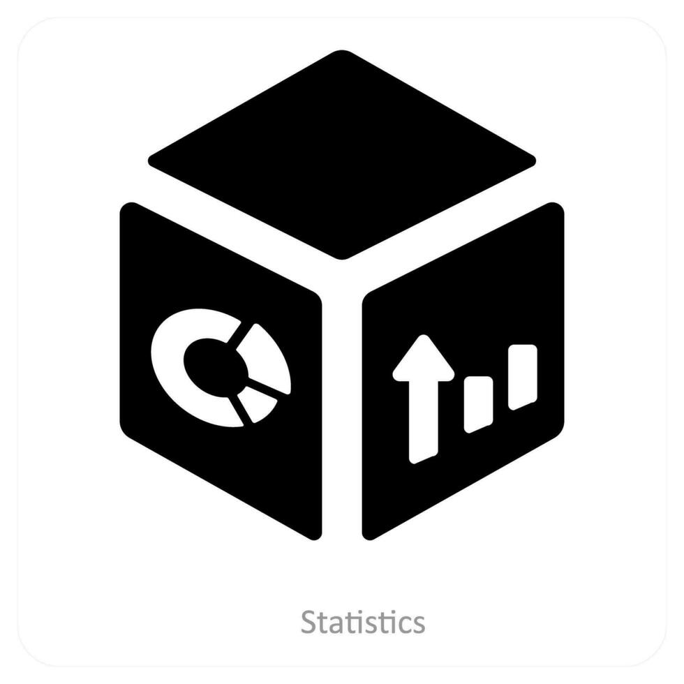 statistics and analysis icon concept vector