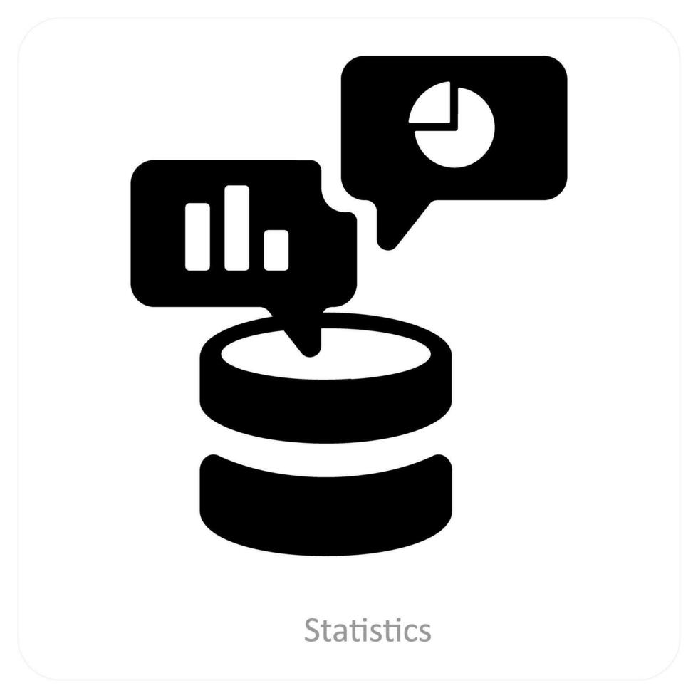 statistics and analysis icon concept vector