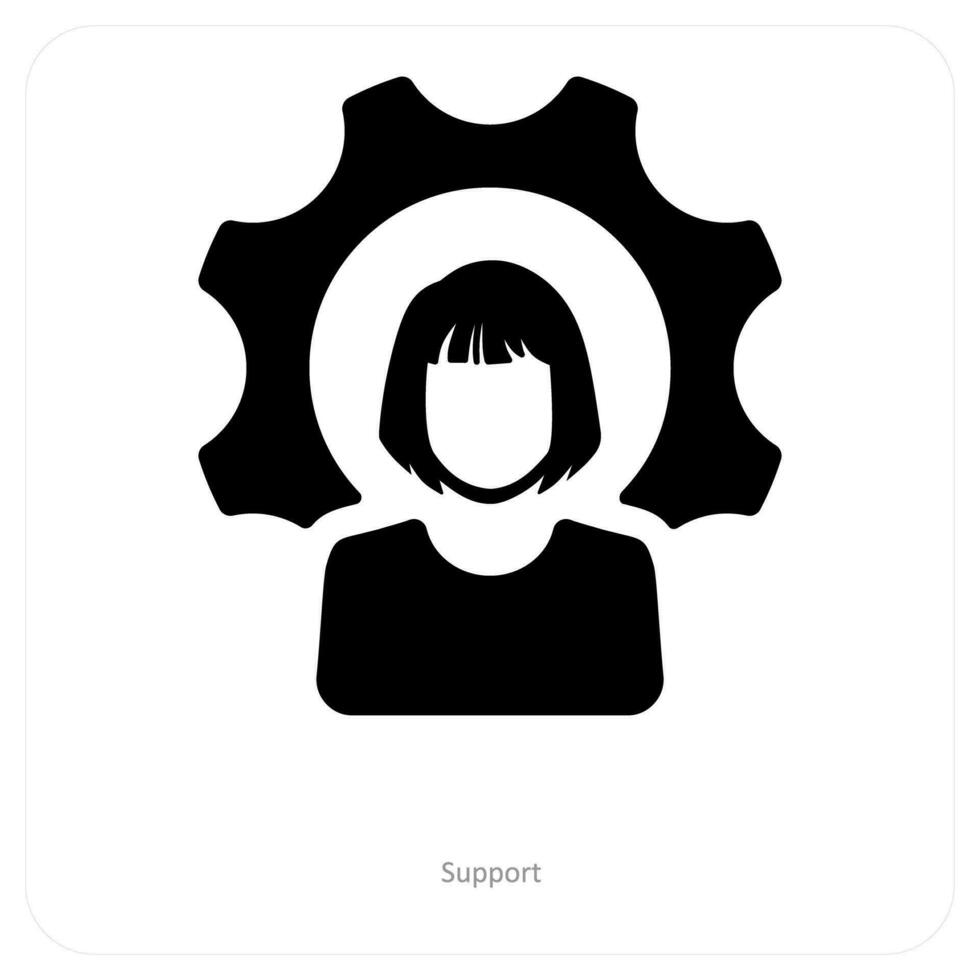 support and service icon concept vector