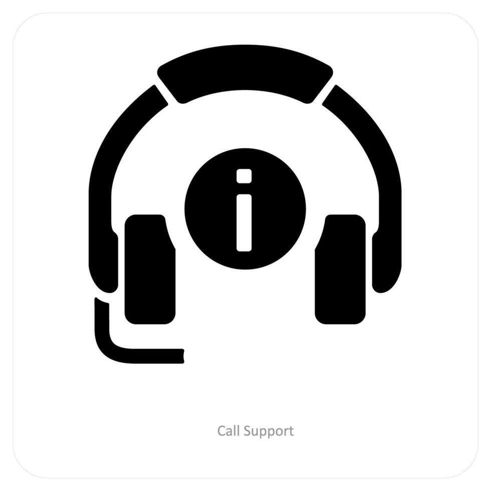 call support and service icon concept vector