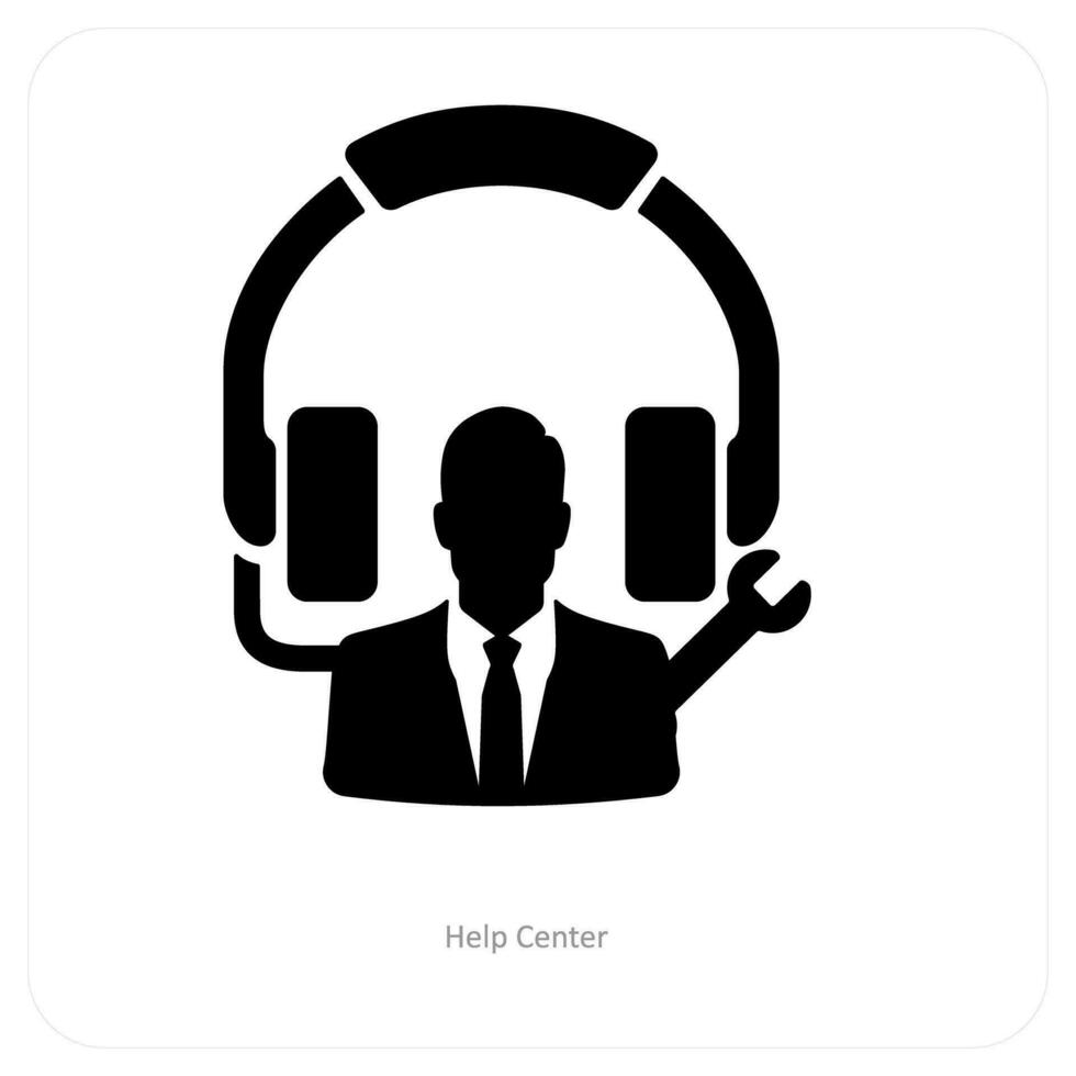 help center and service icon concept vector