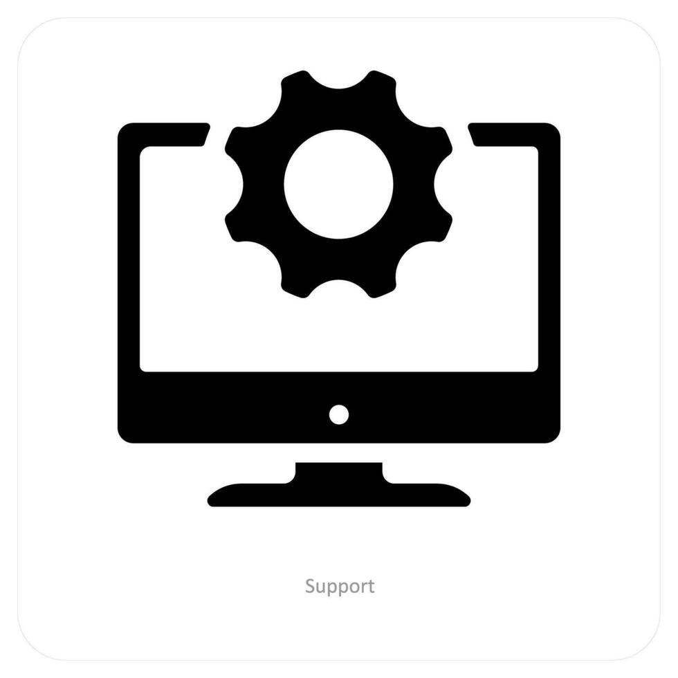 apoyo y Servicio icono concepto vector