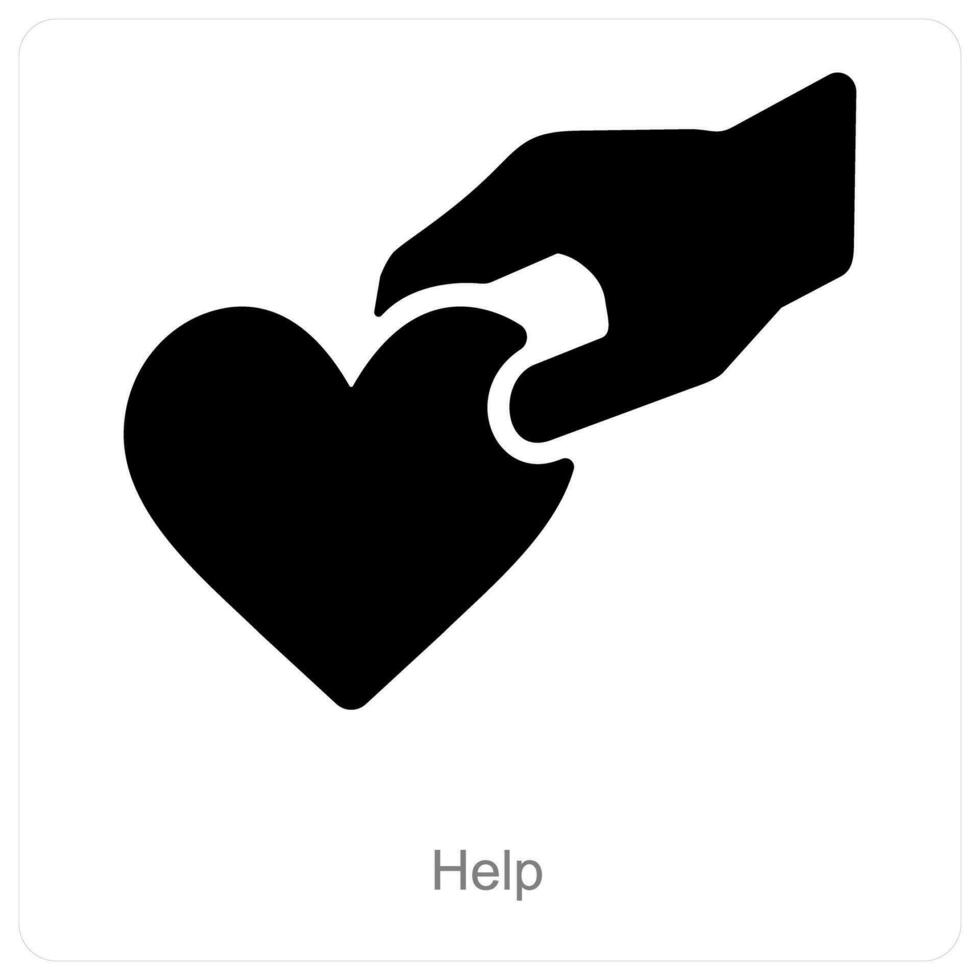 Help and Donate icon concept vector