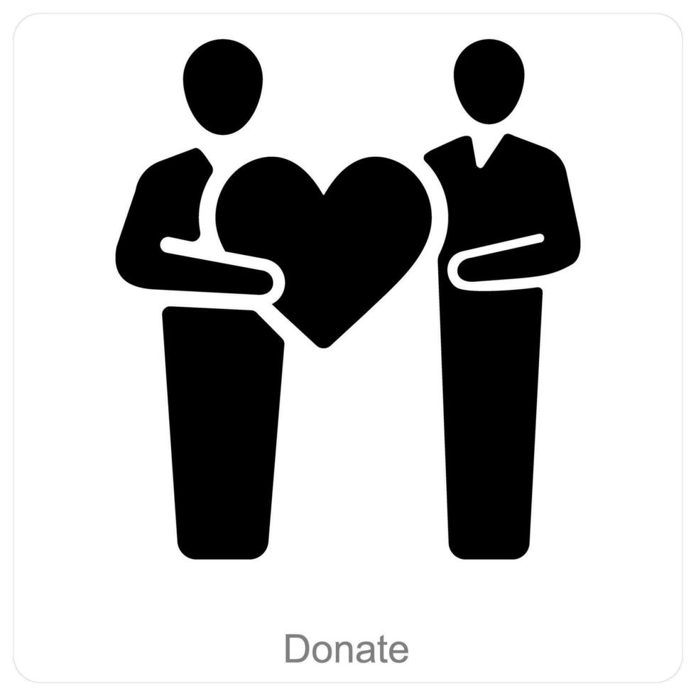 Donate and Help icon concept vector
