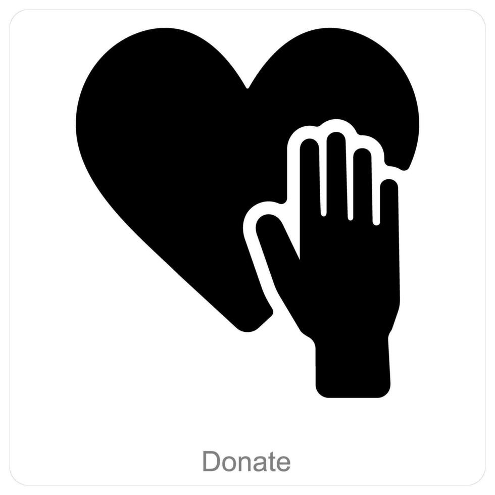 Donate and Help icon concept vector