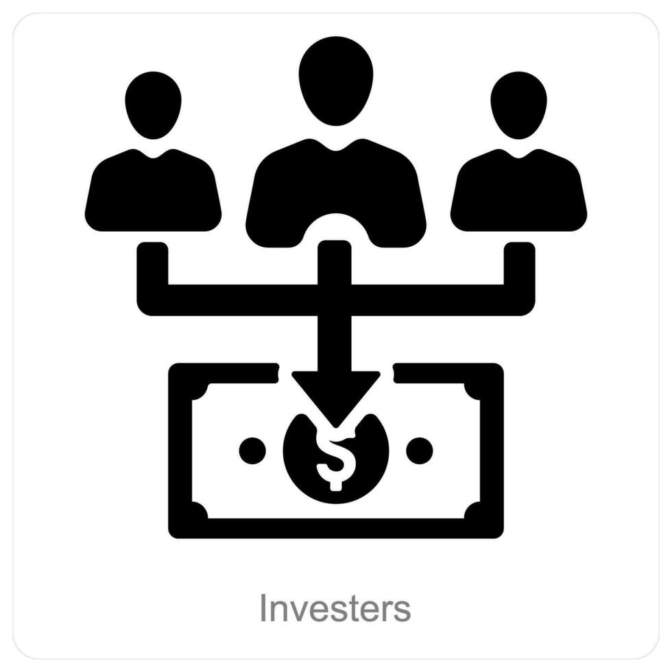 Investors and teamwork icon concept vector