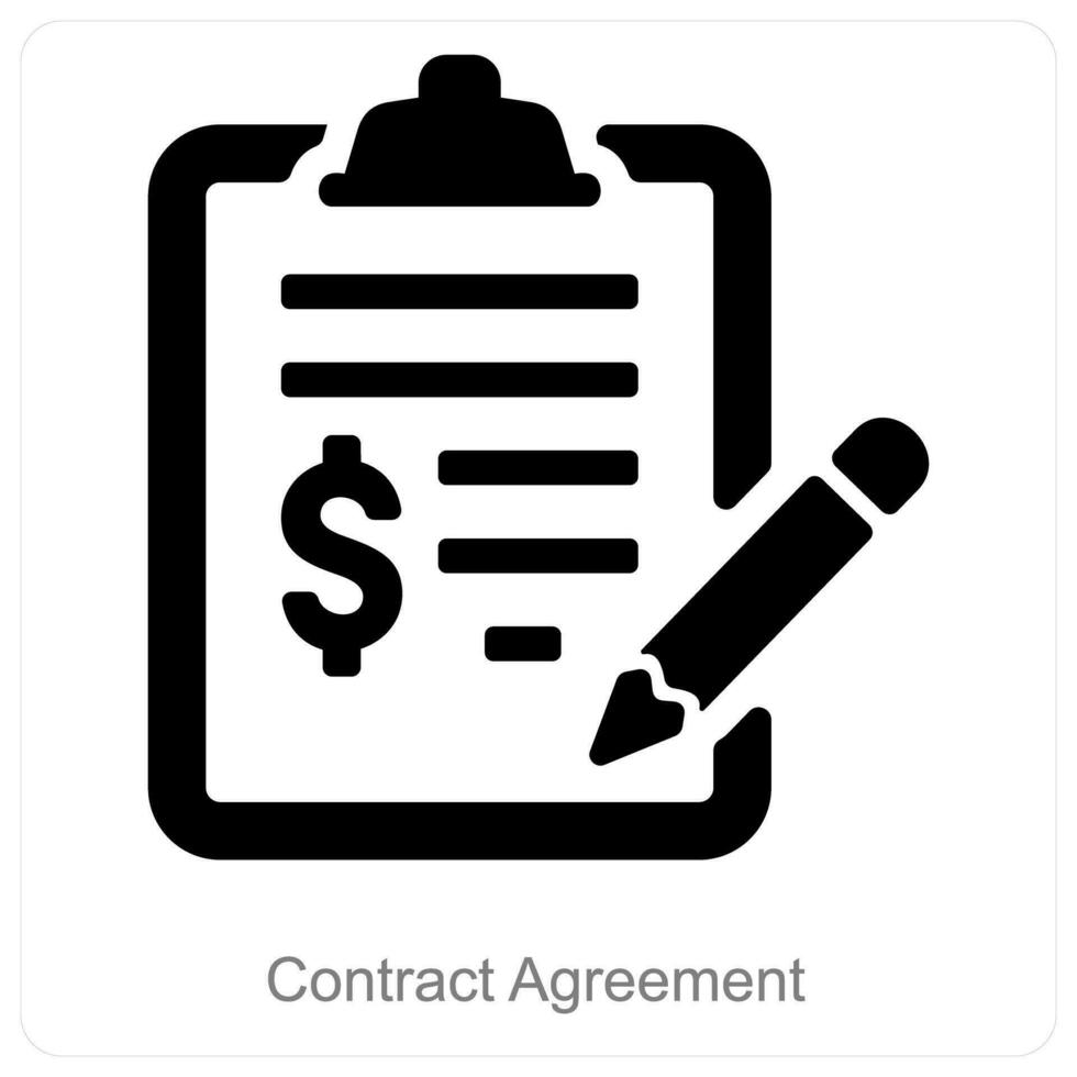 Contract Agreement deal and icon concept vector