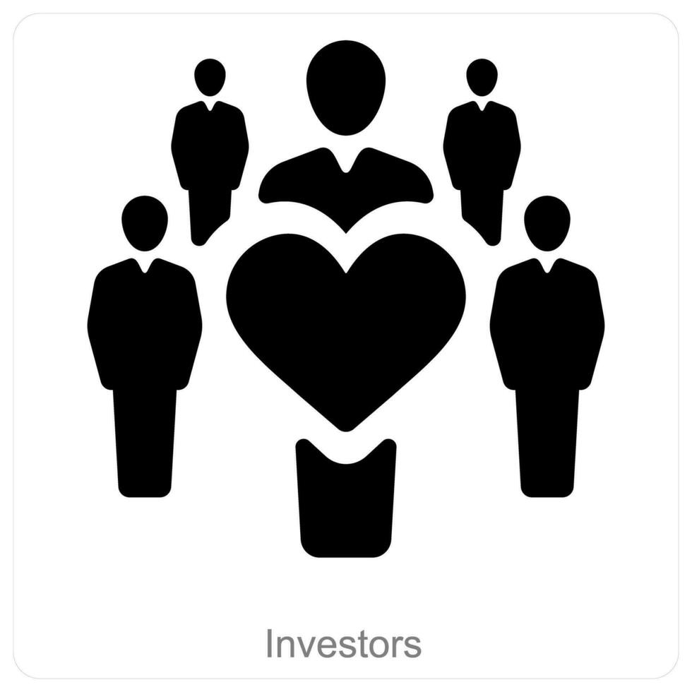 Investors and teamwork icon concept vector