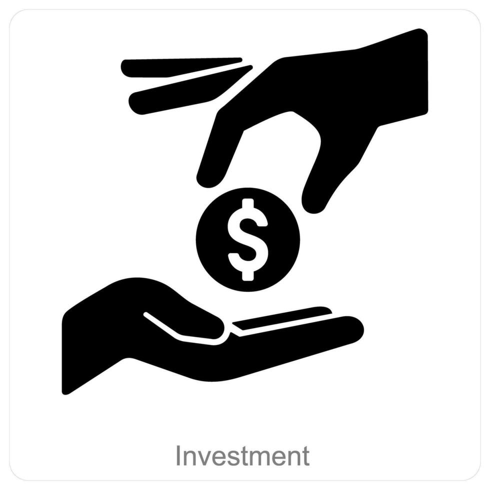 Investment and cash icon concept vector