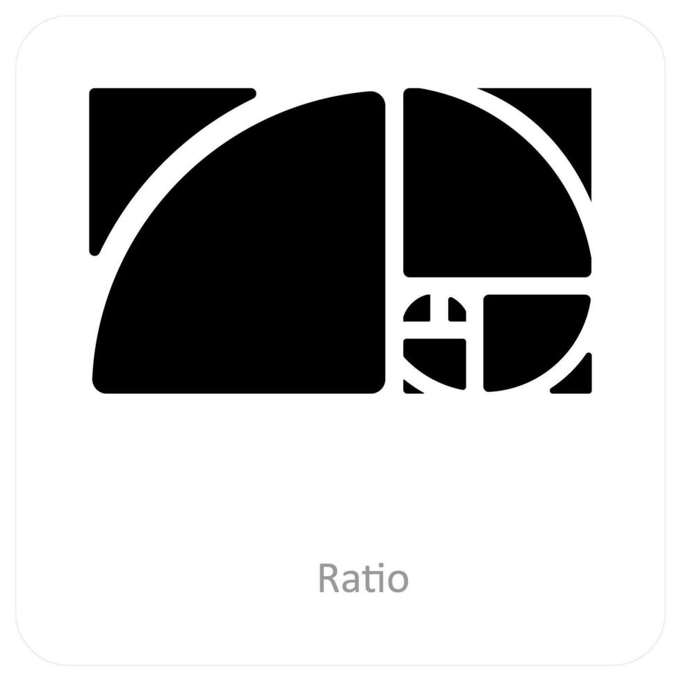 ratio and graphic icon concept vector