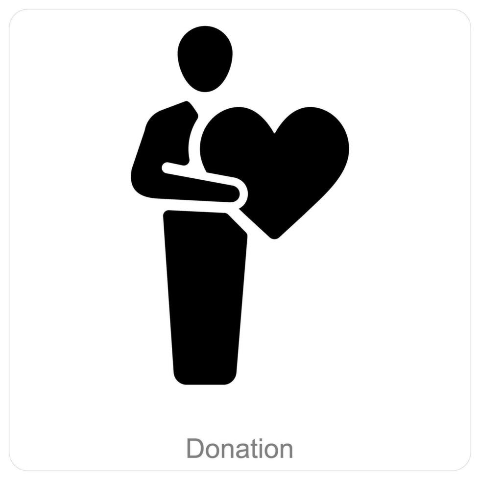 Donation and share icon concept vector