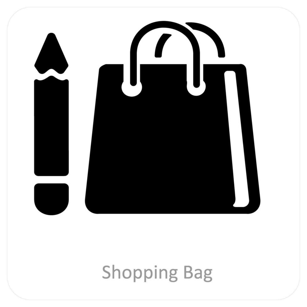 Shopping bag and case bag icon concept vector