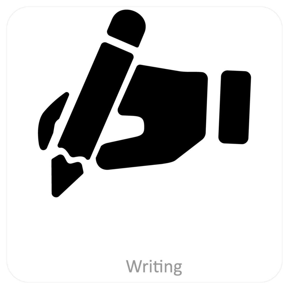 writing and write icon concept vector