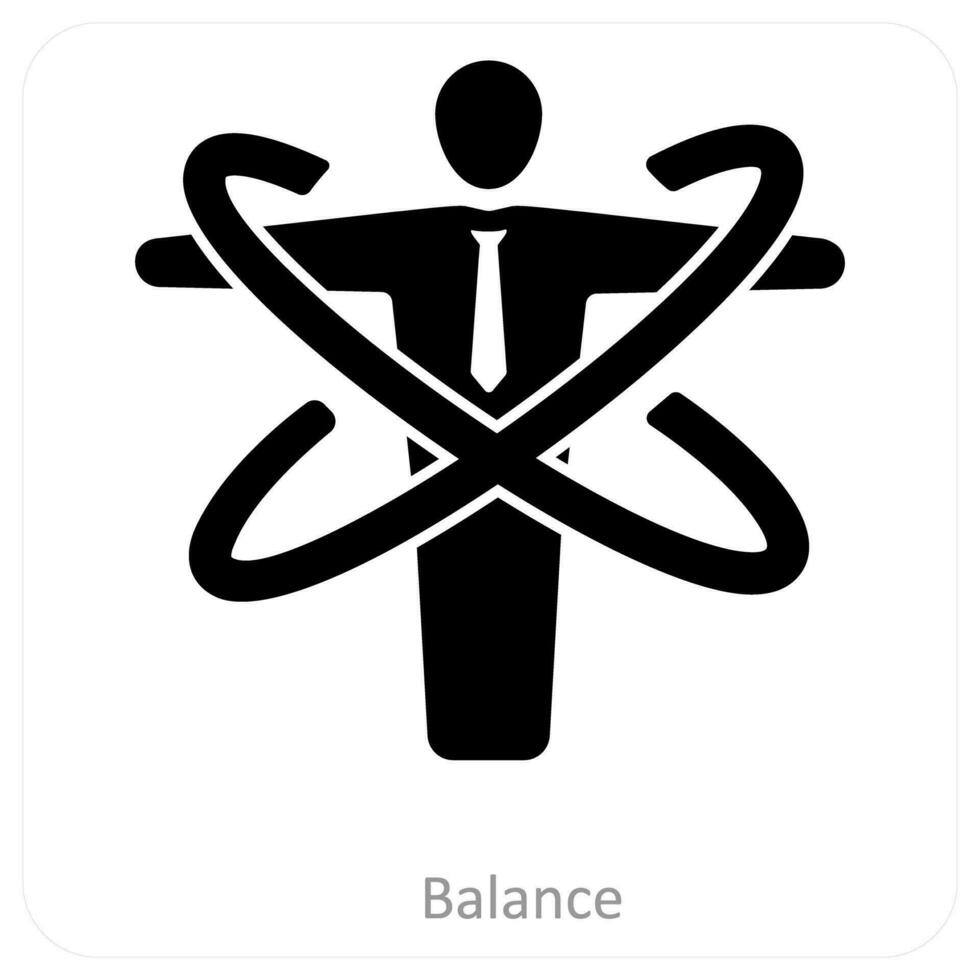 Balance and protection icon concept vector